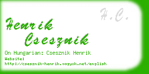 henrik csesznik business card